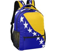 GuoChe Casual Daypack Modern Style Twill Weave Fabric Adjustable Shoulder Straps for Boys Girls for Travel, National Flag of Bosnia and Herzegovina, S, Childrens-school-backpacks