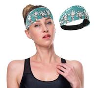 GuoChe Celebrate Animal Giraffe Teal Black White Cooling Sweat Headbands Elastic Head for Running,Yoga,Gym,Athletic Sports