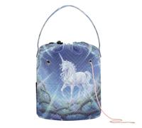 GuoChe Celestial Arch Pegasus Yarn Bags Crochet Project Bag Portable Travel Storage for Crochet Carrier Knitting