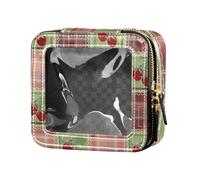 GuoChe Cherries Fruit Waterproof Clear Makeup Bag Travel Bags for Toiletries Leather Cosmetic Bag for Women, multi, One Size, Colorful