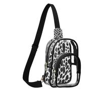 GuoChe Chest Bag See Through durables Fabric Compact Size Adjustable Strap Multi Pockets Large Main Pocket Storage Fashion
