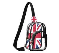 GuoChe Chest Bag Transparent PVC durables Fabric Compact Size Adjustable Strap Multi Pockets Inner Security, Flag of Saint Helena, One Size