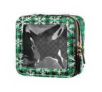 GuoChe Christmas and New Year Waterproof Clear Makeup Bag Travel Toiletry Bag Cosmetic Bag for Traveling, multi, One Size, Colorful
