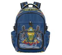 GuoChe Clear Backpack Heavy Duty Carry On Backpack Travel Bag for School College Travel, Age 7-18, Pennsylvania State Flag, One Size, Childrens-school-backpacks