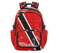 GuoChe Clear Kid Backpack for School Cute Sturdy Backpack with Reinforced Strap Stitches for School College Travel, Age 7-18, National Flag of Trinidad and Tobago, One Size, Childrens-school-backpacks