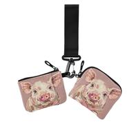GuoChe Close Up Blush Pig Face Women's Change Wallet Card Cases