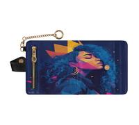 GuoChe Colorful Queen Crown Art Women's Leather Folding Wallet Cute Premium PU Leather Wallet for Girls Women Ladies