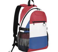 GuoChe Computer Backpack Water Resistant Fits 14 Inch Laptop with Side Strap Buckle for Commute, Flag of the Caribbean Netherlands, One Size, Basic-multipurpose-backpacks