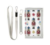 GuoChe Cordura Nylon Fabric Wallet Christmas Nutcrackers Soldiers Winter