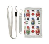 GuoChe Cordura Nylon Fabric Wallet Christmas Nutcrackers Soldiers Winter