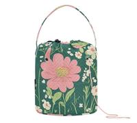 GuoChe Crochet Bag Green Peach Bunny Rabbit Easter Crochet Storage Bag with Holes Travel Bag for Knit Crochet Yarn Craft