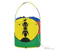 GuoChe Crochet Yarn Bag Crochet Project Bags Portable Travel Bag for Needle Holder Knitting Organizer, Flag of New Caledonia (Variant), 11 Inch x 8.3 Inch x 8.3 Inch, Classic