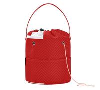 GuoChe Crochet Yarn Bag Yarn Organizer Bag with Holes Storage Bags for Knitting Needles Crochet Backpack, National Flag of Tonga, 11 Inch x 8.3 Inch x 8.3 Inch, Classic