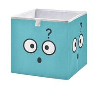 GuoChe Cube Storage Bins Foldable Cloth Storage Organizer Baskets for Classroom Curious Question Look