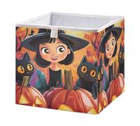 GuoChe Cube Storage Bins Foldable Cloth Storage Organizer Baskets for Closet Shelves Hallowmas Happy Halloween Holiday