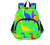 GuoChe Cute Ears Cute Backpack Leash Little Girls Anti-Lost, Dinosaur Pattern Green, S, Classic Kids Backpack