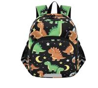 GuoChe Cute Ears Mini School Backpack Leash Boys Girls Anti-Lost, Dark Multicolor Reptile, S, Classic Kids Backpack
