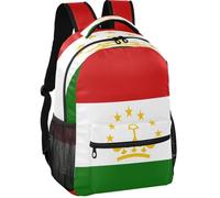 GuoChe Daypack Minimalist Look Peach Skin Lining 6 Compartments for Teens 7-18 Years Old for Travel Zimbabwe Flag, National Flag of Tajikistan, S, Childrens-school-backpacks