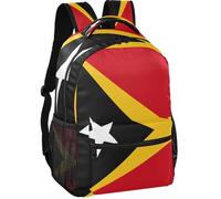 GuoChe Daypack Minimalist Look Peach Skin Lining 6 Compartments for Teens 7-18 Years Old for Travel Zimbabwe Flag, National Flag of Timor-leste, S, Childrens-school-backpacks