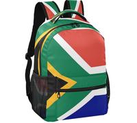 GuoChe Daypack Minimalist Look Peach Skin Lining 6 Compartments for Teens 7-18 Years Old for Travel Zimbabwe Flag, South Africa Flag, S, Childrens-school-backpacks