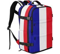 GuoChe Daypack Twill Tote Fabric 20L Capacity with Multi Compartments for Commute, Flag of the French Southern and Antarctic Lands, One Size, Basic-multipurpose-backpacks