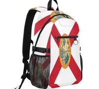 GuoChe Daypack Twill Tote Fabric 20L Capacity with Multi Pockets for Business, Florida State Flag, One Size, Basic-multipurpose-backpacks