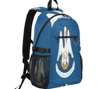 GuoChe Daypack Twill Tote Fabric 20L Capacity with Multi Pockets for Business, Louisiana State Flag, One Size, Basic-multipurpose-backpacks