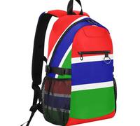 GuoChe Daypack Twill Tote Fabric Fits 14 Inch Laptop with Side Strap Buckle for School, National Flag of the Gambia, One Size, Basic-multipurpose-backpacks