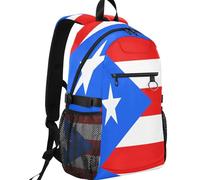 GuoChe Daypack Water Resistant 20L Capacity with Side Strap Buckle for Business, Flag of Puerto Rico, One Size, Basic-multipurpose-backpacks