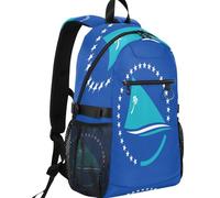 GuoChe Daypack Water Resistant 20L Capacity with Side Strap Buckle for Business, National Flag of the Federated States of Micronesia, One Size, Basic-multipurpose-backpacks
