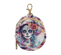 GuoChe Dia De Los Muertos Mexican Skull Infants Baby Pacifier Holder Case with Zipper and Clip Coin Purse Change Holder, Newborned Essentials