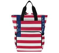 GuoChe Diaper Bag Backpack Dobby Nylon Multi Pocket Travel Baby Bag for Mom | Betsy Ross Flag