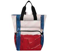 GuoChe Diaper Bag Backpack Dobby Nylon Multi Pocket Travel Baby Bag for Mom | Oil Painting Flag Texas