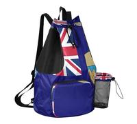 GuoChe Drawstring Backpack Camp Bag With Inside Pockets Cinch Back Sack Waterproof Flag Of South Georgia and The South Sandwich