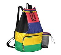 GuoChe Drawstring Backpack Gym Sackpack With Pockets String Bag Waterproof, National Flag of Mauritius, One Size, Childrens-school-backpacks
