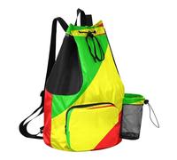 GuoChe Drawstring Backpack Sports Gym Bag With Water Bottle Holder String Bookbag Dry Wet Separation, National Flag of the Republic of the Congo, One Size, Childrens-school-backpacks