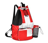 GuoChe Drawstring Backpack Sports Gym Bag With Water Bottle Holder String Bookbag Dry Wet Separation, National Flag of Switzerland, One Size, Childrens-school-backpacks