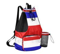 GuoChe Drawstring Backpack Sports Gym Bag With Water Bottle Holder String Bookbag Dry Wet Separation, National Flag of Costa Rica, One Size, Childrens-school-backpacks