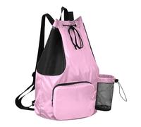 GuoChe Drawstring Bags For Men Women Sports Bag With Pockets Cinch Bags Wet and Dry Separation, Solid Color Pure Hot Pastel Plain, One Size, Childrens-school-backpacks