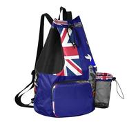 GuoChe Drawstring Beach Bags Gym Sackpack With Inside Pockets Cinch Sacks Dry Wet Separation, Flag of South Georgia and the South Sandwich, One Size, Childrens-school-backpacks