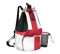 GuoChe Drawstring Beach Bags Gym Sackpack With Inside Pockets Cinch Sacks Dry Wet Separation, Flag of England, One Size, Childrens-school-backpacks
