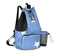 GuoChe Drawstring Beach Bags Gym Sackpack With Inside Pockets Cinch Sacks Dry Wet Separation, National Flag of the Federated States of, One Size, Childrens-school-backpacks