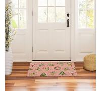 GuoChe Dustproof Floor Mat 32x20in Non Slip Rubber Welcome Mat Outside Entry Ultra Thin Laundry Room Mat for Stairs Terrace Garage Laundry Balcony Christmas Lizard Tree