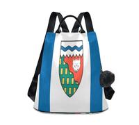 GuoChe Fashion High School Backpack Anti-theft for Travel, Work, Everyday with Pom-pom Keychain, Northwest Territories Flag, One Size, Travel Backpacks