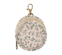 GuoChe Florals Blush Green Peach Newborned Boy Pacifier Holder Case with Zipper and Clip Change Purse Key Holder, Small Item Storage pouching