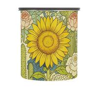 GuoChe Food Storage Containers With Lids Stainless Steel Pantry Storage Button Opening Western Boho Leopard Sunflowers Cactus Rodeo Cowgirl