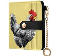 GuoChe Funny Polish Chicken Backyard Coop Farm Ladies Premium Foldable Wallet Portable PU Leather Wallet With Card Slots for