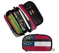 GuoChe Georgia State Flag Expandable Pencil pouching Big Capacity Pencil pouching for College & High