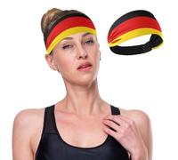 GuoChe Germany Flag Non-Slip Sweat Wicking Headband Women Elastic Sweatbands for Make Up Cycling Yoga Hiking