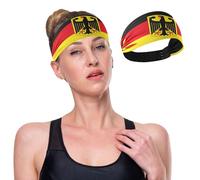 GuoChe Germany Flag Silk Non-Slip Workout Headbands for Women Elastic Head Sweat Bands for Women for Make Up Athletic Sports Gym Running
